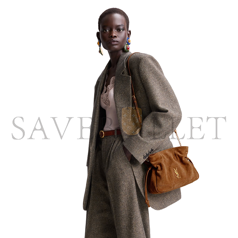 YSL JAMIE SHOULDER POUCH IN SUEDE 8627121U8P72916 (26*18*12.5cm)